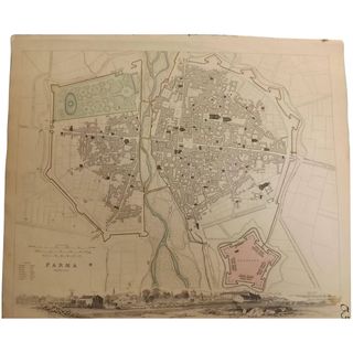 Antique Map of PARMA - Dated 1840