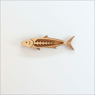 Magnet: Kingfish (NZ Rimu and Bamboo Veneer)
