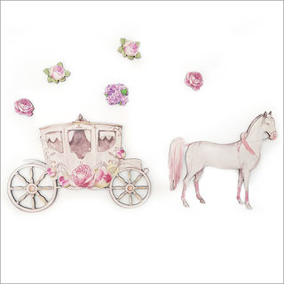 Pine wall art : Horse and Carriage