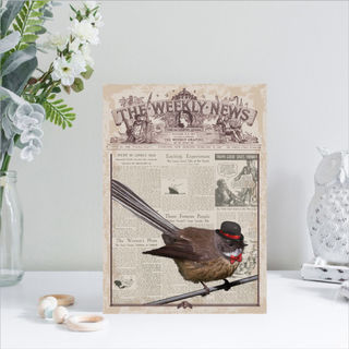 ACM Printed Rectangle Small: Vintage Fantail