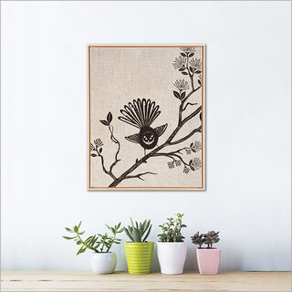 Framed printed Canvas wall art : Fantail on PHT