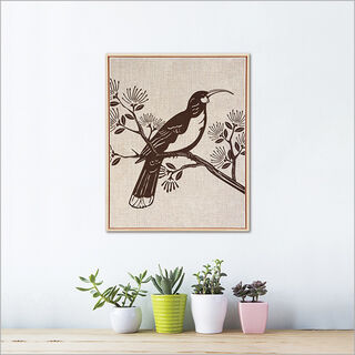 Framed printed Canvas wall art : Huia on PHT