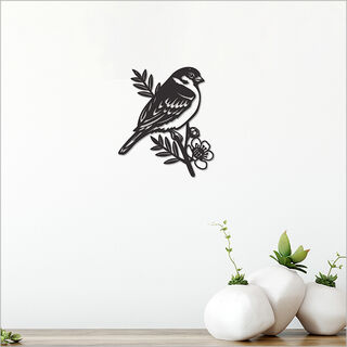 Black Acrylic: Pihoihoi Sparrow