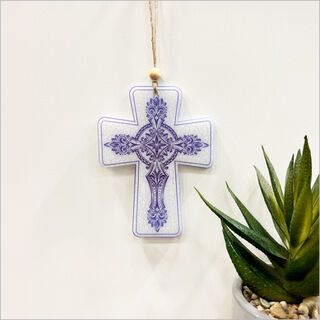 Hanging Ornament Printed : Cross 2 (Classic)