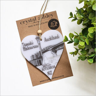 Hanging Ornament Printed : Heart 20 (Auckland 1)