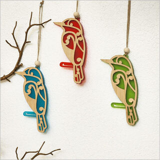 Hanging Ornament: Koru Kingfisher