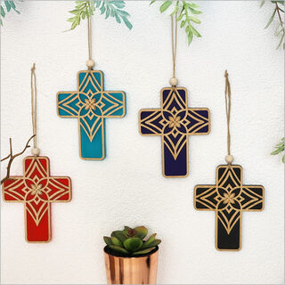 Hanging Ornament : Cross 14  (Tapa 2)