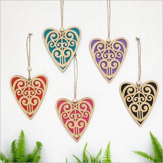 Ornament Heart 12: Koru Heart 2