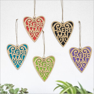 Ornament Heart 10: Haere Mai