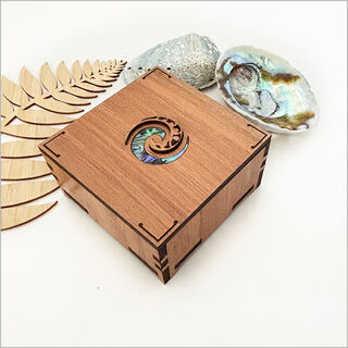 Small Trinket Box Relief: Koru