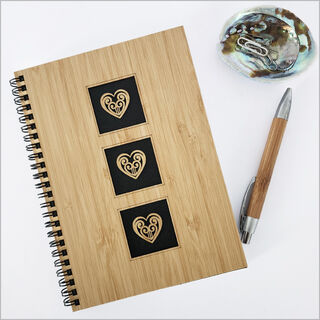 Small Bamboo Journal Square: Koru Heart