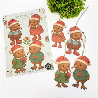 Pop-Out Ornament: Kiwi Xmas Set