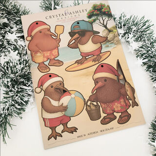 Pop-Out Ornaments: Kiwi Xmas Set 2