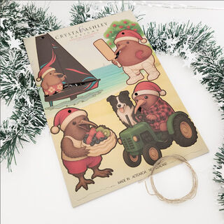 Pop-Out Ornaments: Kiwi Xmas Set 4