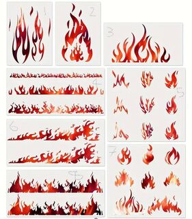 RCP Flame Stencils