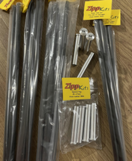 ZippKits Carbon Boom Tube Set Includes Sleeve Plugs