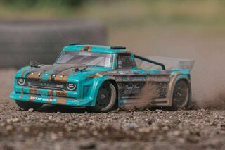 BRUSHLESS INFRACTION 4X4 MEGA RTR 1/8th Resto-Mod StreetBash Truck Teal/Bronze by ARRMA