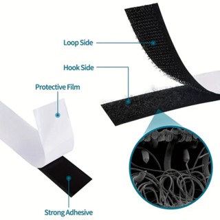 Multipurpose Hook and Loop Strips, Cut-to-Size