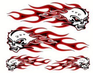 Flame Racer Waterproof Decal