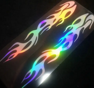 Flame Waterproof Decal x 2