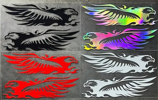 Tribal Eagle Waterproof Decals x 2