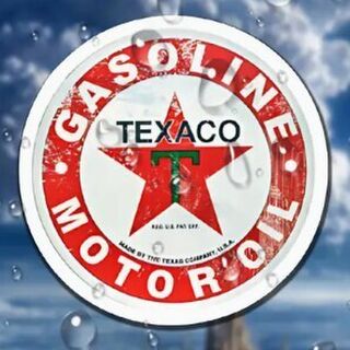 Texaco Motor Oil Vinyl Decal x 2