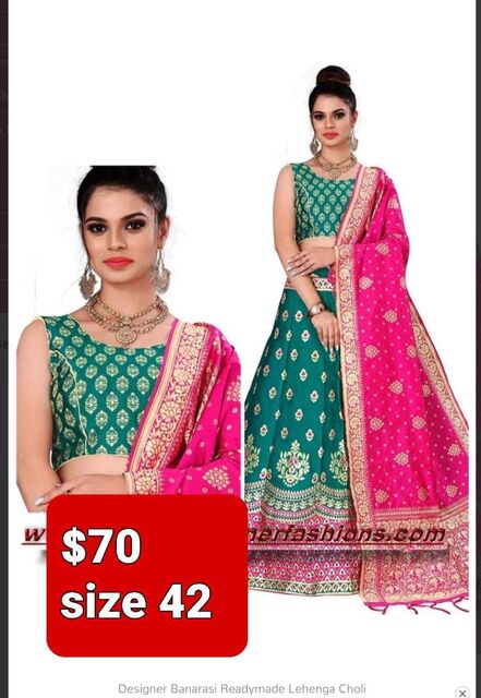 Designer Banarasi  Readymade Lehenga Choli