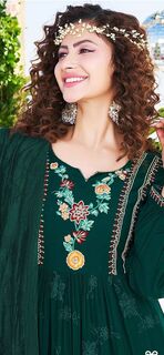 Mesmerize your style with this green nyra cut suit