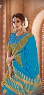 cotton silk saree with zari work