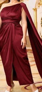 Indulge in the serene elegance Saree gown