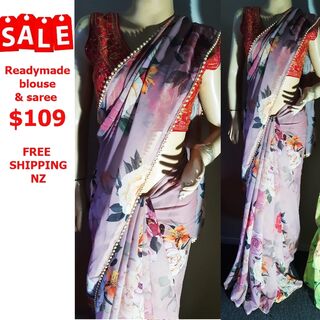 Saree With Readymade Blouse