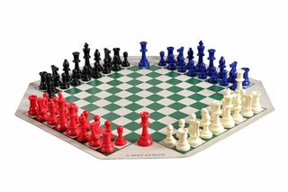 4-player Chess Set with Board and Bag