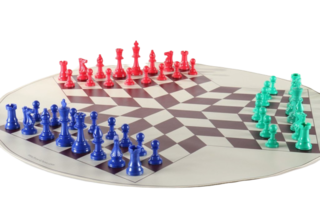 3-player Chess Set with Board and Bag