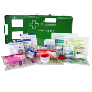 Work Place 1-5 Person in ABS Green Wall Mount First Aid Box PREMIUM