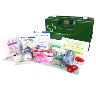 Work Place 1-25 Person in ABS Green Wall Mount First Aid Box PREMIUM