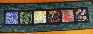 Six Patch Table Runner - 3 Birds & 3 Flowers