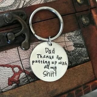 Salty As Fathers Day Keyring