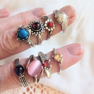Sterling Silver Stone Set Rings