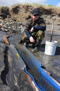 A gold prospector's setup