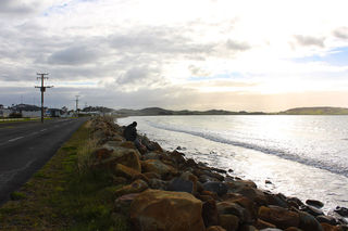 Across road from the marae early morning in Colac Bay