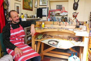 John Z Robinson in his studio