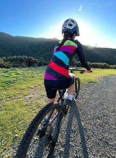 Looking colourful in the Sunflower Women's Winter Jersey