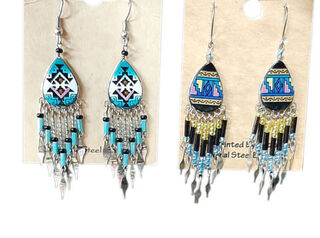 Western Express Hand Painted Earrings
