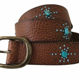 Roper Turquoise Oval with Blue Bead Belt