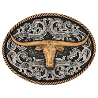 Two Tone Longhorn Attitude Buckle