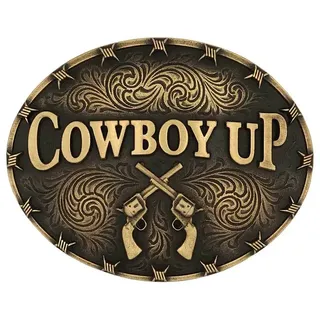 Cowboy Up Attitude Buckle