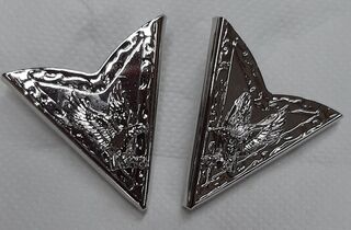 Western Silver Tone Collar Tips