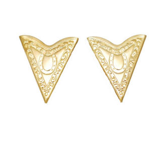 Western Gold Tone Collar Tips