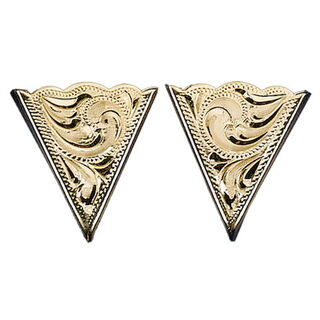 Western Gold Tone Collar Tips