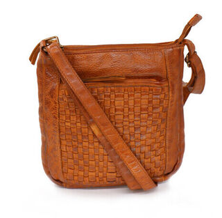 Baron Leather Weaved Crossbody Bag